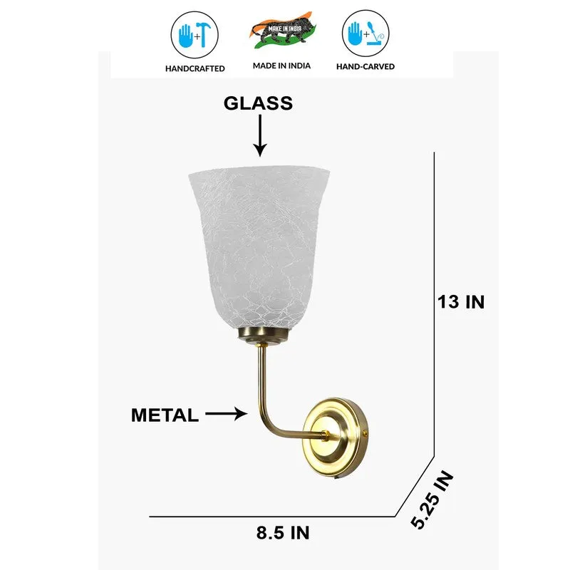 Crystal Bloom Golden Base Glass Wall Lamp media 9