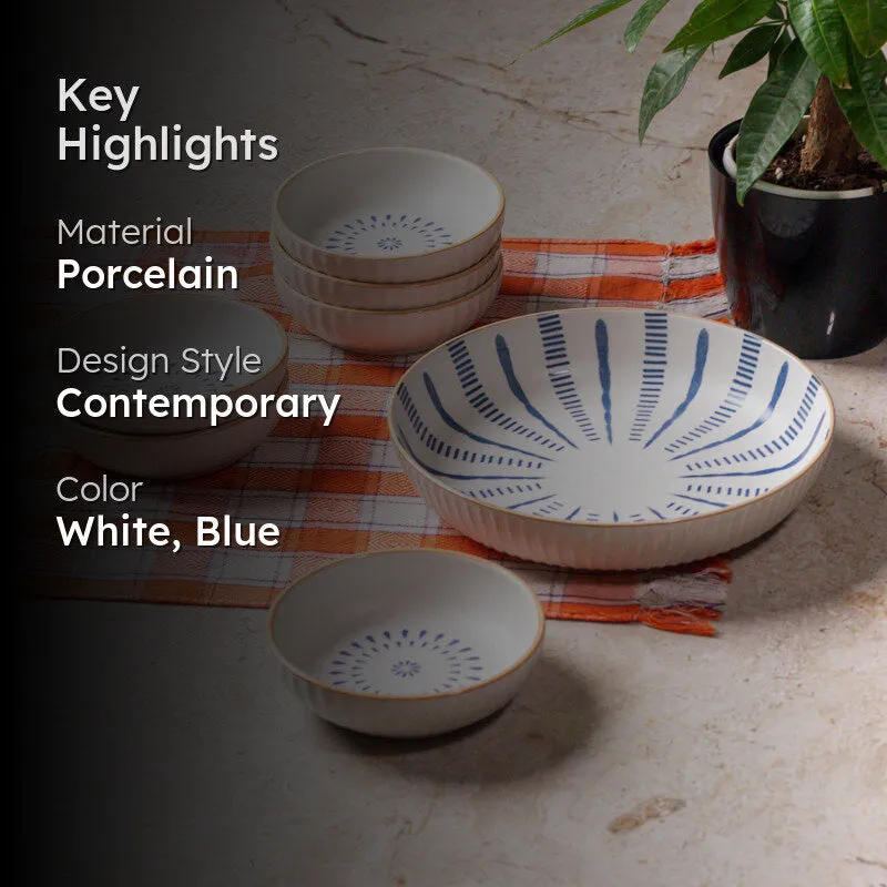 Striped Shell Serving Bowl Set - Seven Piece Set media 2