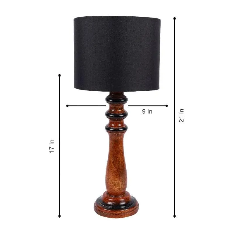 Blace Rene Fabric Table Lamp - Black,Brown media 6