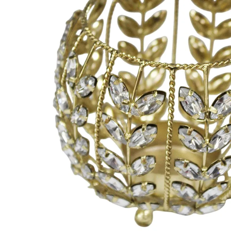 Luxe Leaf Christmas Tea Light Candle Holder media 5