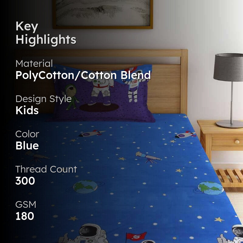Space Explor Bedsheet - 180 GSM media 2