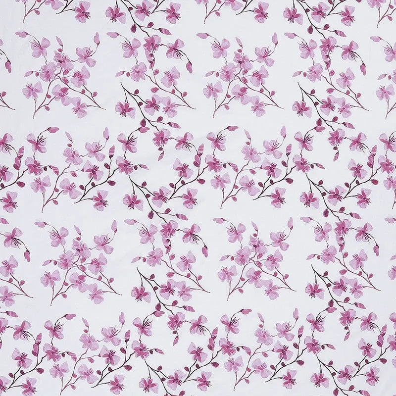 Monte Carlo Floraline Cotton Bedsheet (White,Pink) - 104 TC media 7