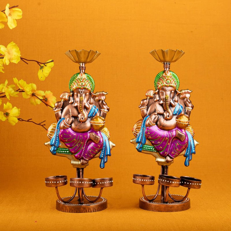 Utsav Tea Light Candle Holder - Set Of Two