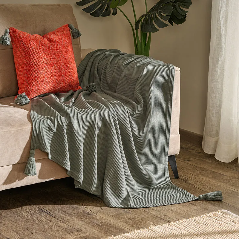 Nestlin Tassled Throw - Grey media 1