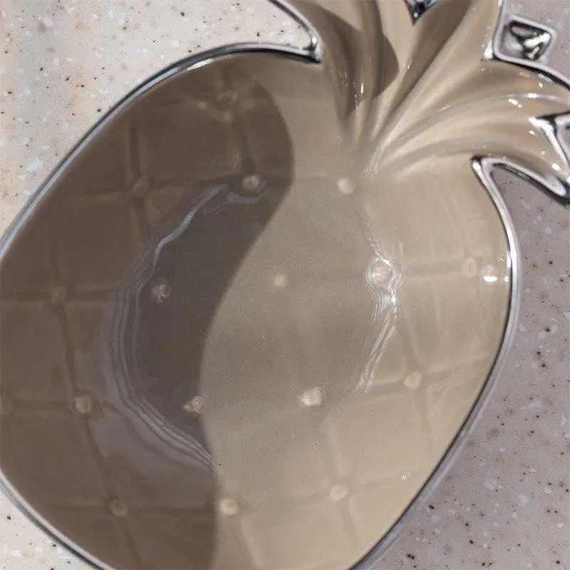Pineapple Play Snack Bowl (Gold & Grey/200 ML Each) - Set Of Four media 5