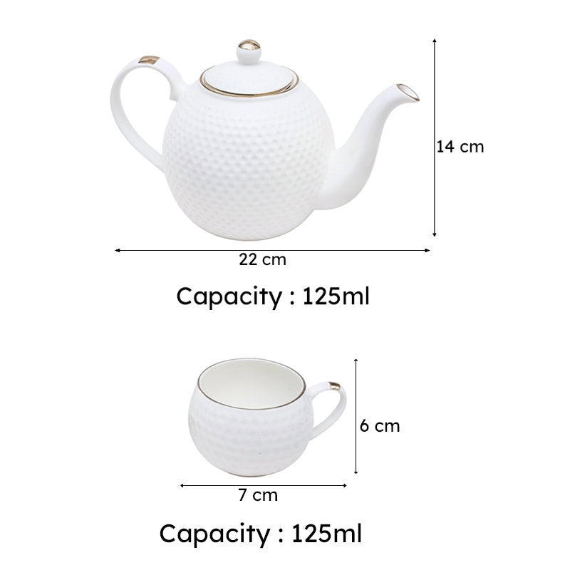 Mateo Tea Pot With Cups (125 ML) - Seven Piece Set image 7
