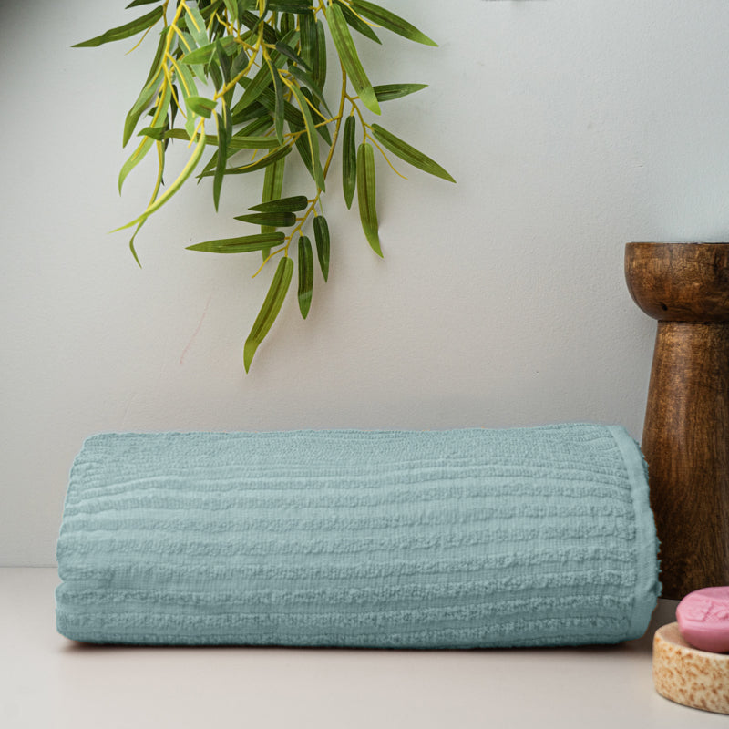 Micro Cotton LuxeDry Striped Bath Towel - Green media 4
