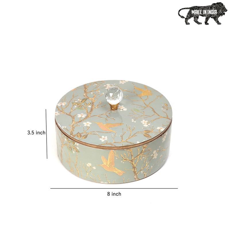 Sterling Flight Mango Wood Dryfruit Box - Grey media 3