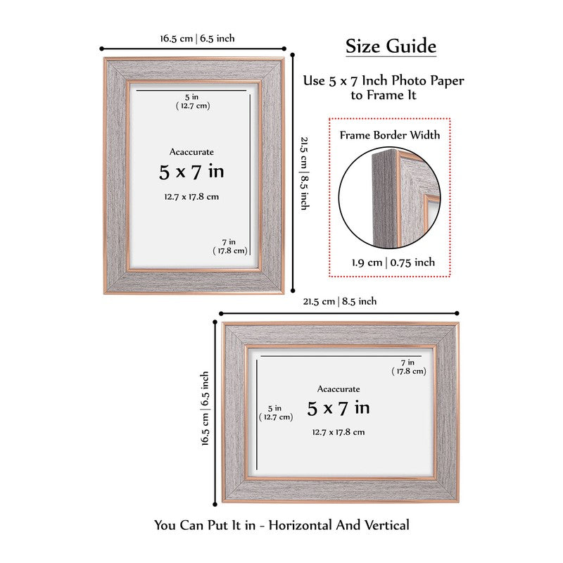Nova Brushed Photo Frame -  Grey & Gold media 11