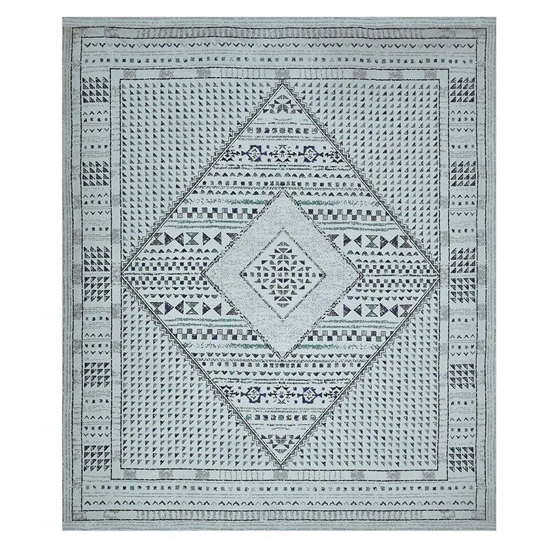 Rajasthani Nights Geometric Cotton Bedsheet (Blue) - 150 TC media 6