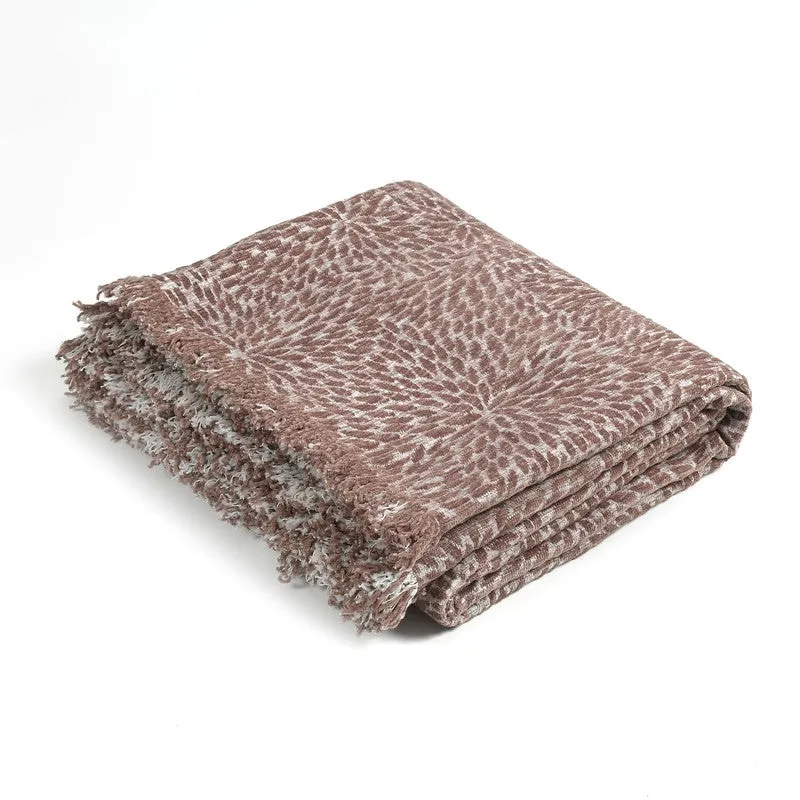 Petalray Abstract Cotton Throws - Brown media 4