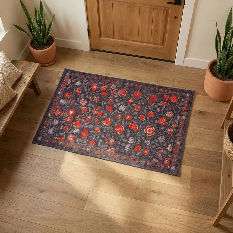 Floral Rush Cotton Hand Woven Cotton Rug media 3