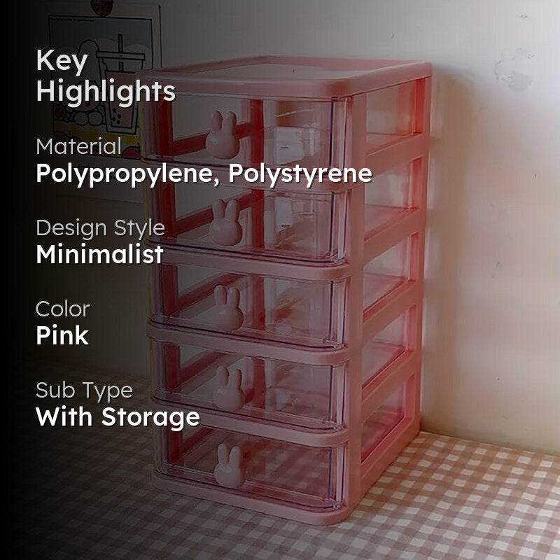 Bunny Sort Five Tier Organiser - Pink media 2