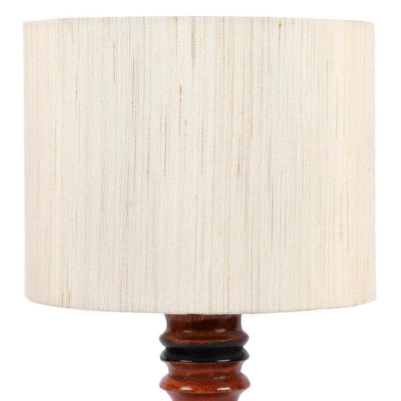 Sorar Argyle Fabric Table Lamp - White,Brown media 5