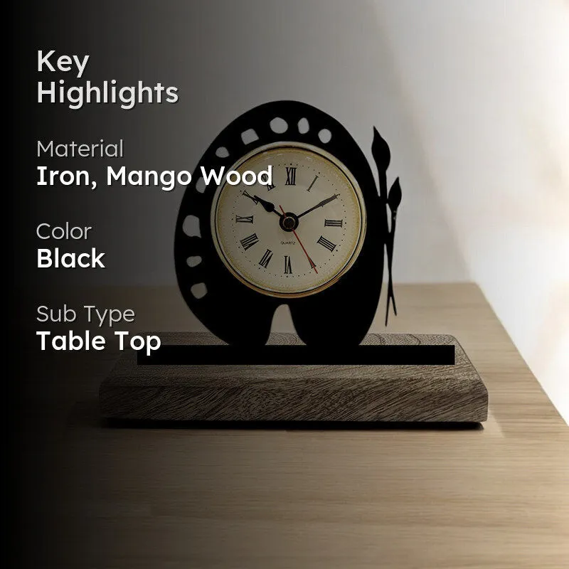 Artist's Palette Analog Table Clock media 2