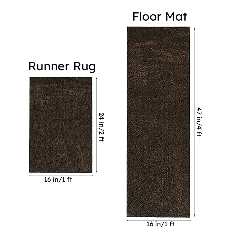 Relma Anti Skid Cotton Runner Rug (Coffee) - Two Piece Set media 9