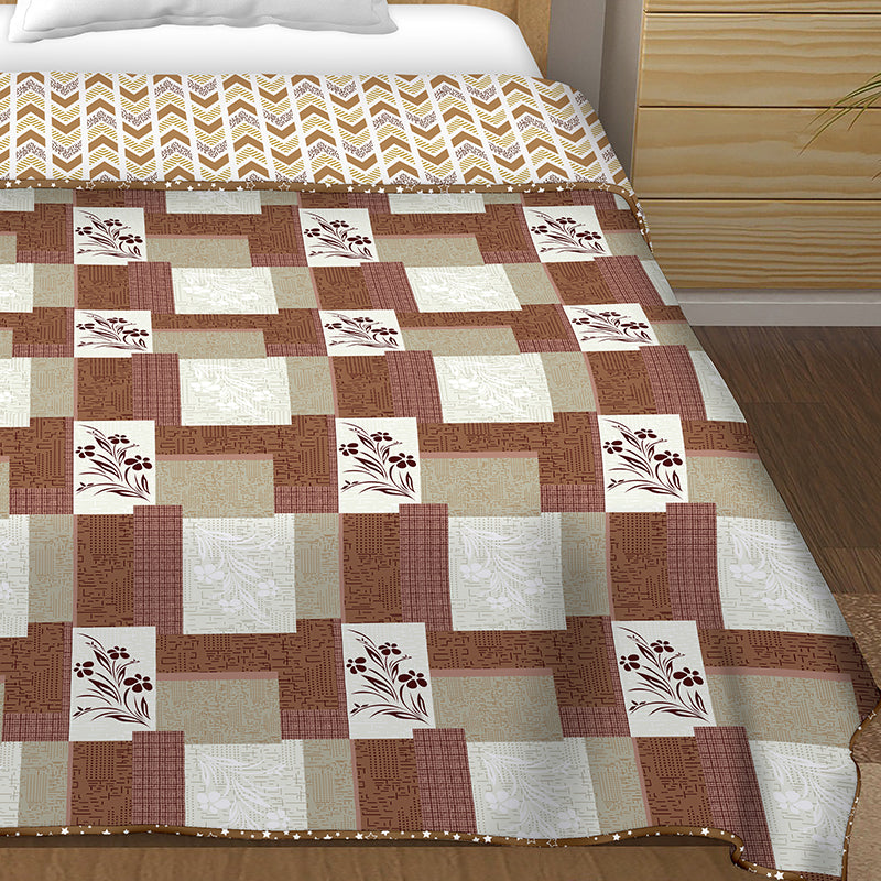 Nutan Floral Checkered Reversible Cotton Dohar media 3