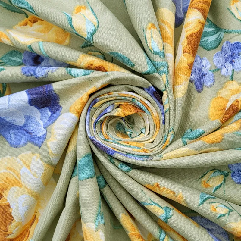 Meadow Flora Room Darkening Curtain - Set Of Three media 5