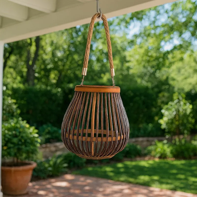 Rustic Teardrop Bamboo Tea Light Candle Holder media 4
