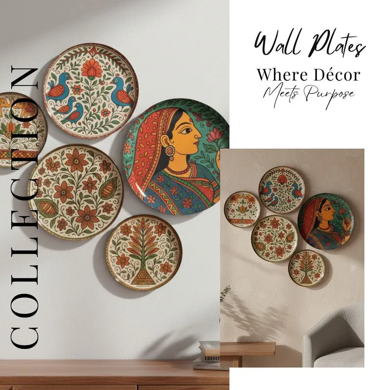 Mughal Bloom Wall Plates - Set of Five media 10