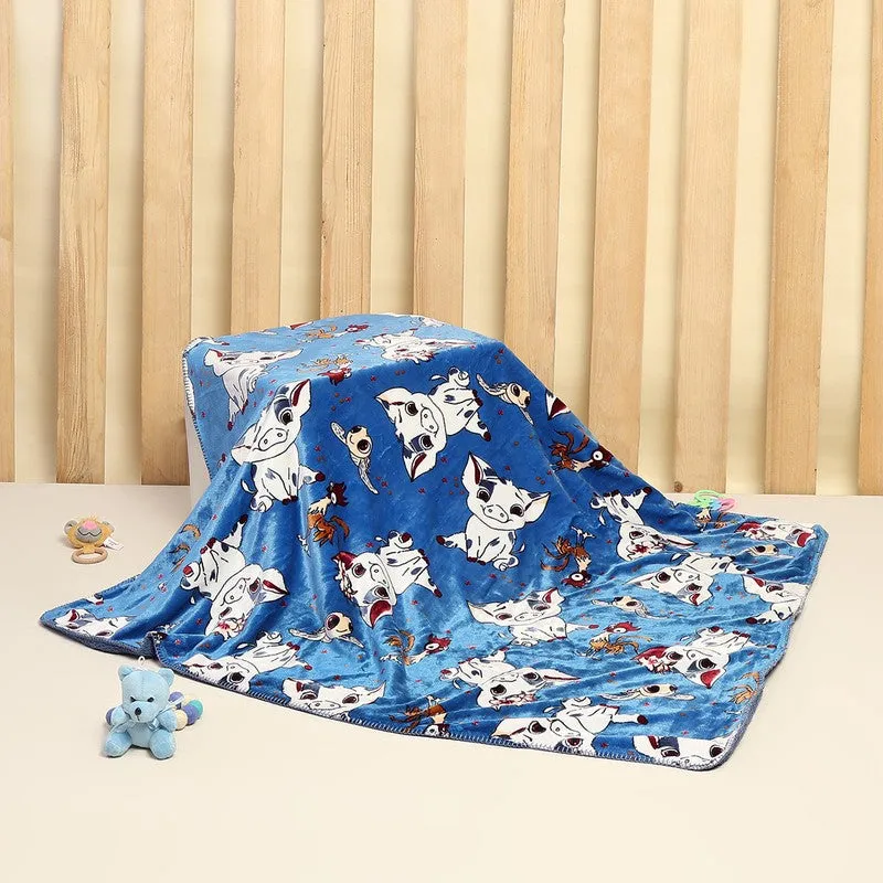 Monte Carlo Whimsical Cow Kids Blanket (Blue) - 300 GSM media 3