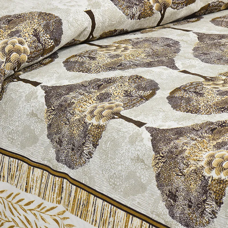 Malati Meadow Floral Cotton Bedsheet (Yellow & Beige) - 160 TC media 3