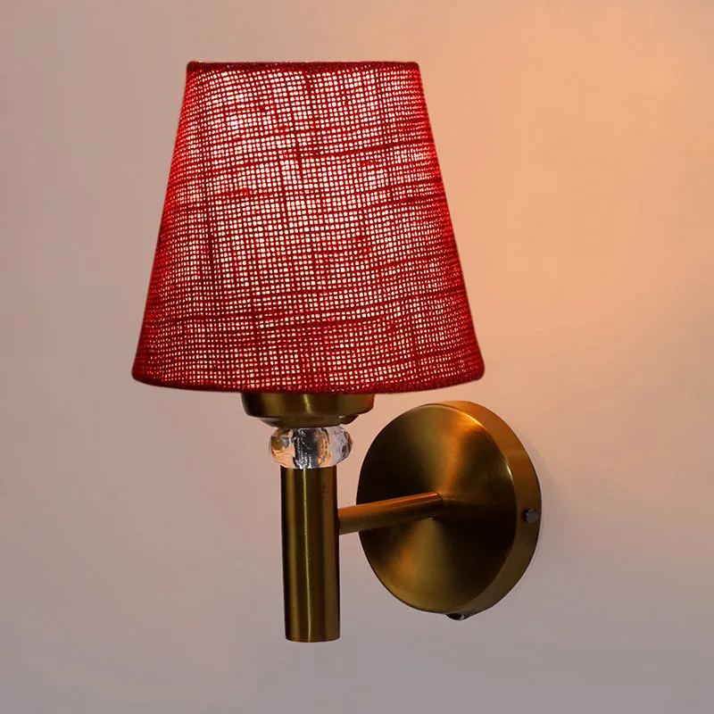 Aquilla Jute Wall Lamp - Maroon media 4
