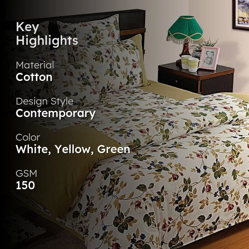 Swayam Forever Floral Cotton Comforter - 150 GSM media 2