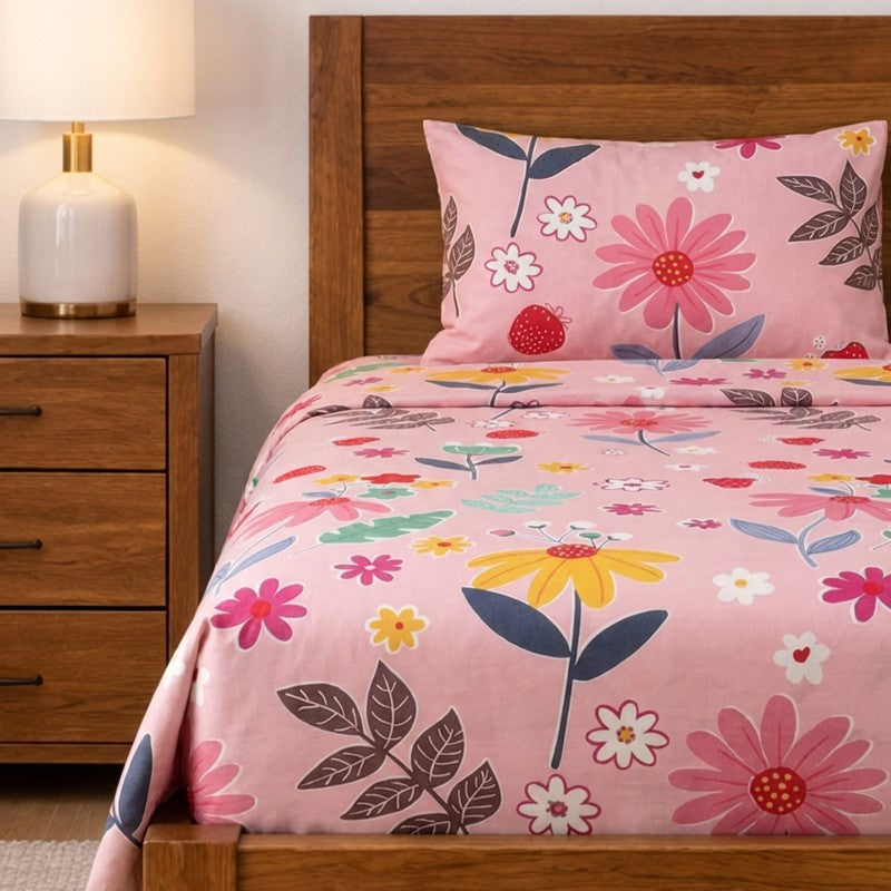 Flower Tales Microfiber Bedsheet - 125 GSM media 4