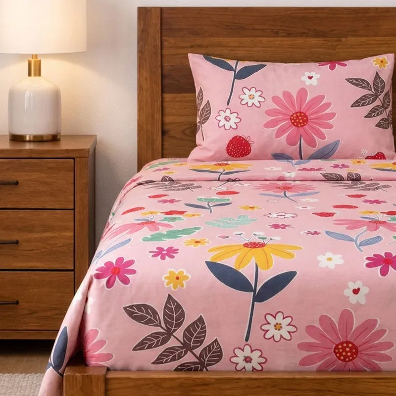 Flower Tales Microfiber Bedsheet - 125 GSM media 4