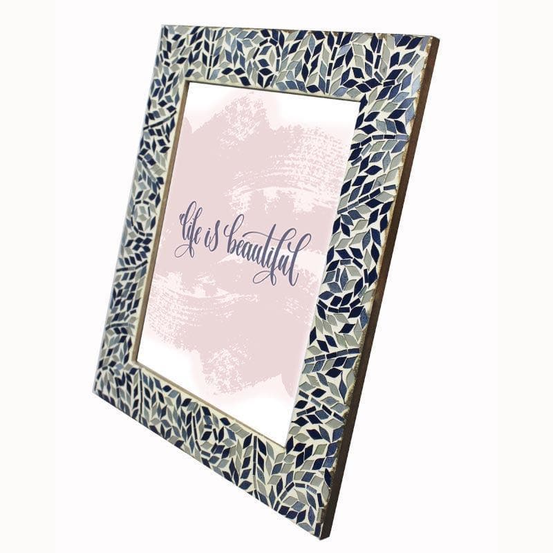 Mosaic Leaflets Photo Frame - Blue media 4