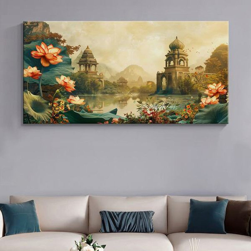 Temple Blossom Aura Wall Painting