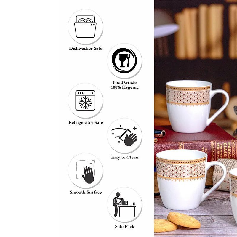 Sonaki Juane Ethnic Bone China Tea Cup (180 mL Each) - Set Of Six media 3