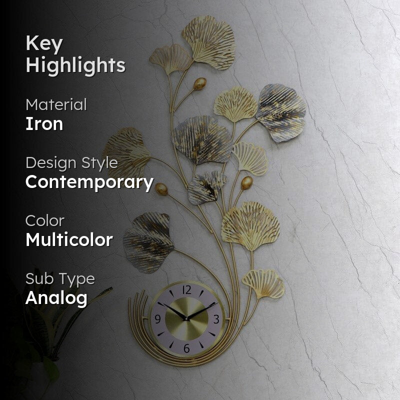 Floral Tune Wall Clock media 2