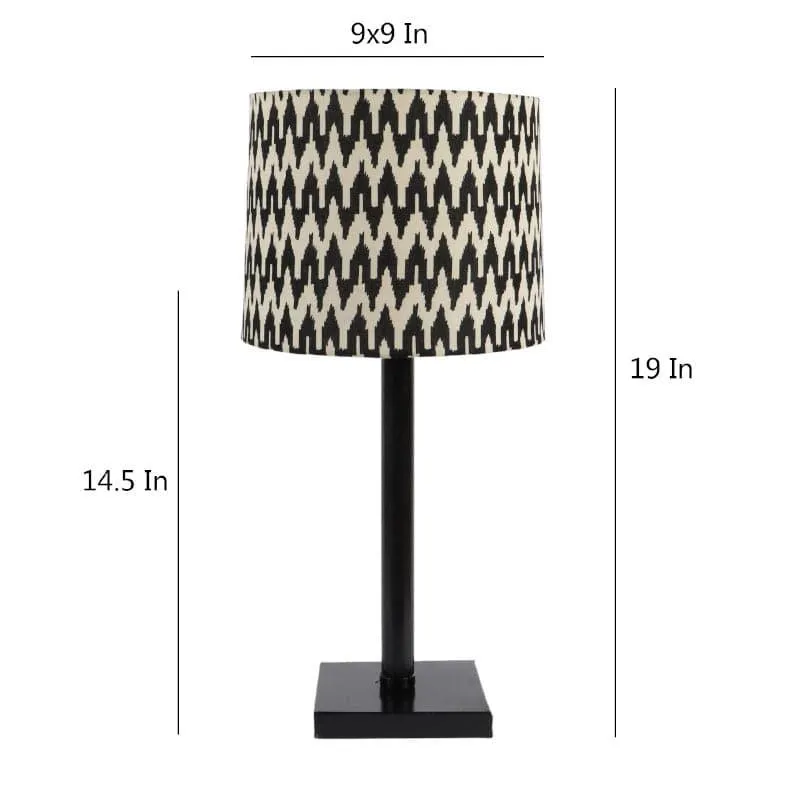 Chevronic Monroe Fabric Table Lamp - Black,White media 5