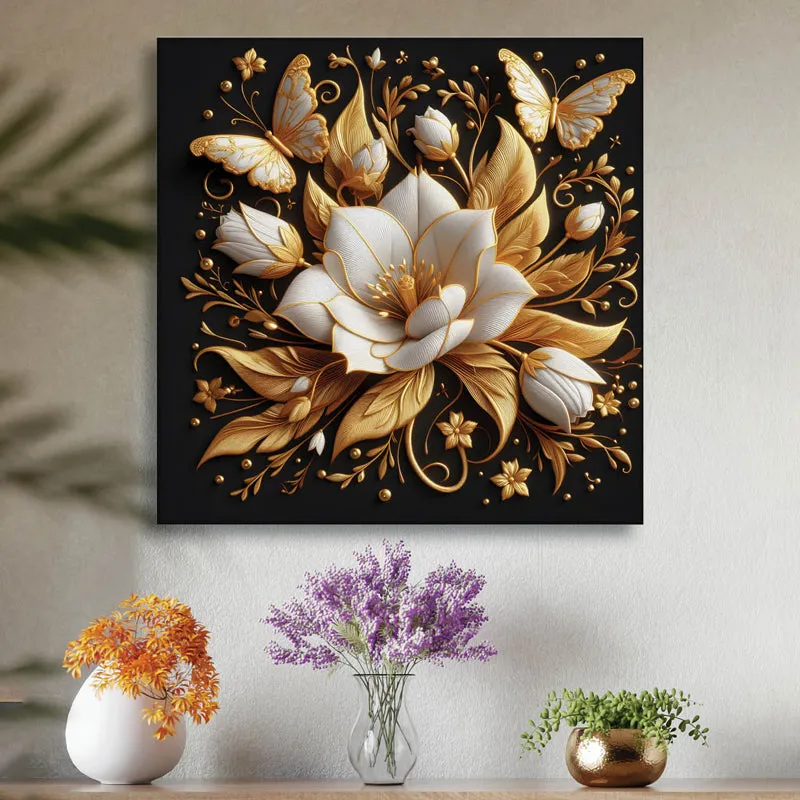 Mana Floral Canvas Wall Painting media 1