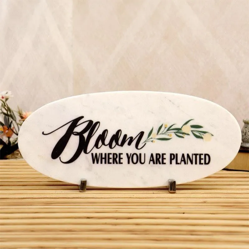 Bloom Bright Printed Marble Showpiece media 1
