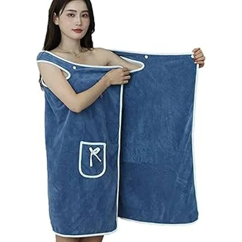Velvessa Microfiber Bath Wrap - Blue media 6