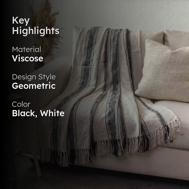 Satpura Throw - Black & Natural media 2