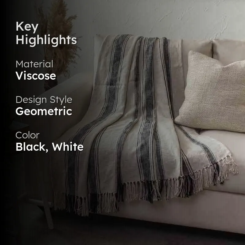 Satpura Throw - Black & Natural media 2