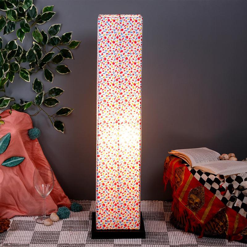 Color Splash Abita Wooden Tower Floor Lamp