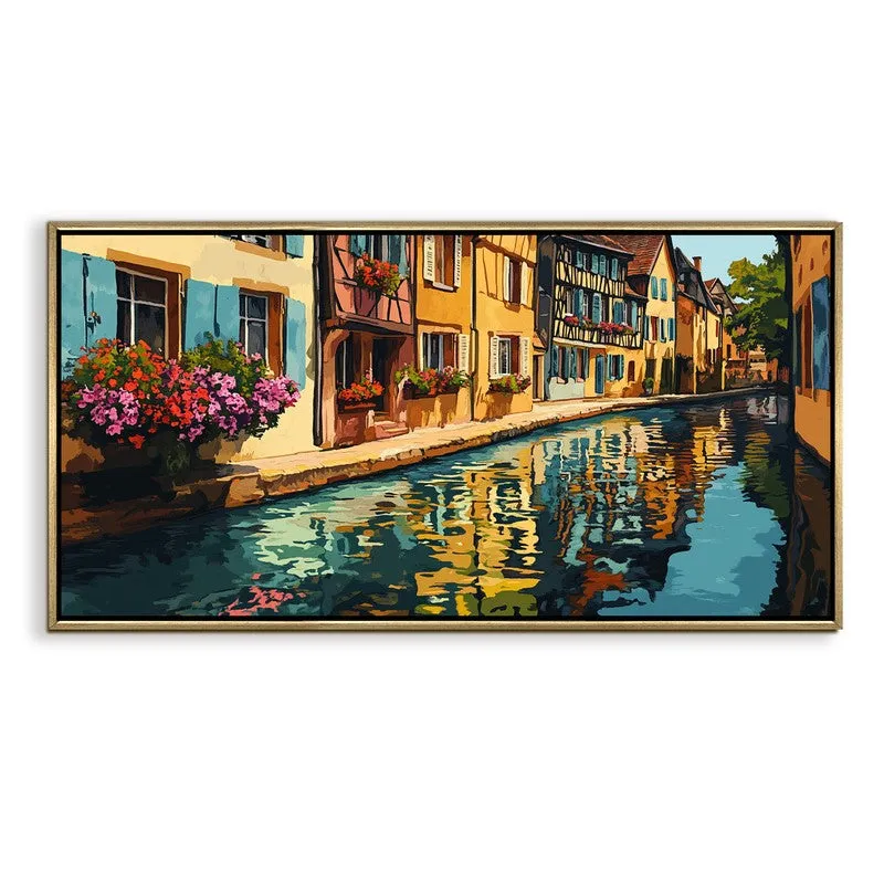 Silent Reflections Canvas Wall Painting With Frame media 3