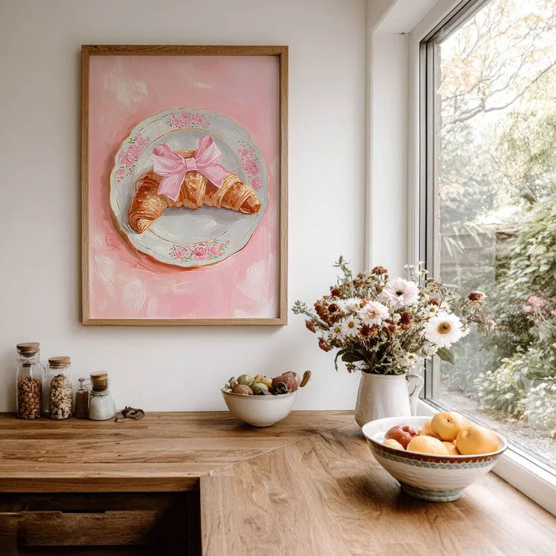 Croissant Bow Archival Canvas Wall Art - Brown media 7