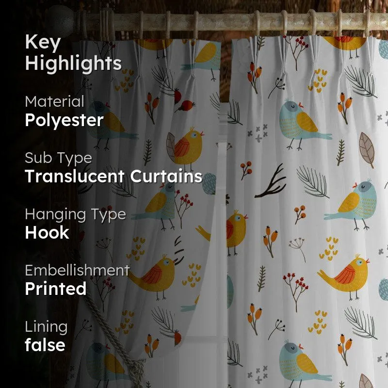 Bird Paradise Triple Pinch Pleat Medium Width Curtain media 2