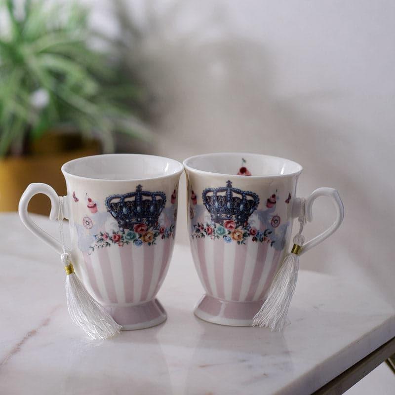 Crown Ceramic Coffee Mug (350 mL Each) - Set of Two media 3