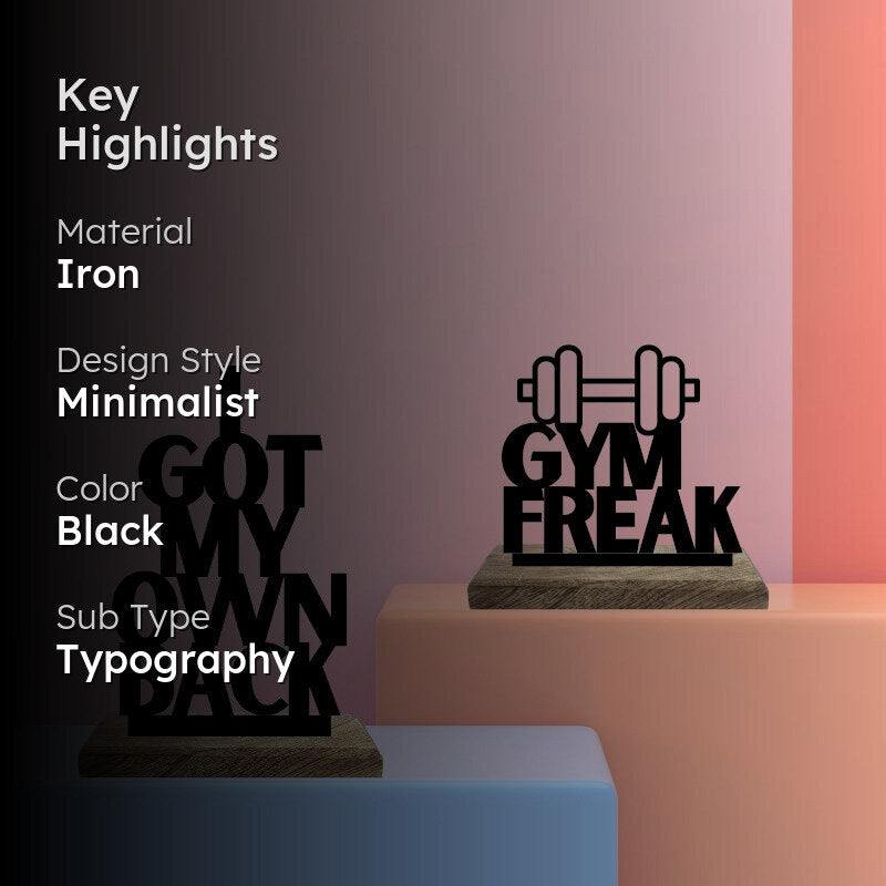 Fit & Independent Typography Showpiece - Set Of Two media 2