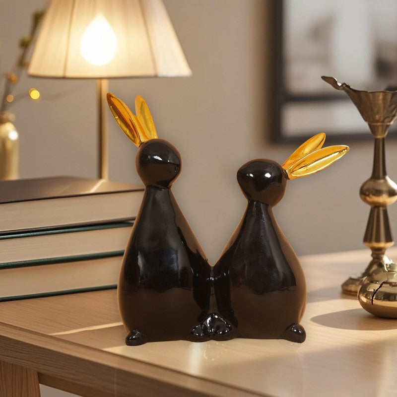Decorative Black Hooded Monk Figurine