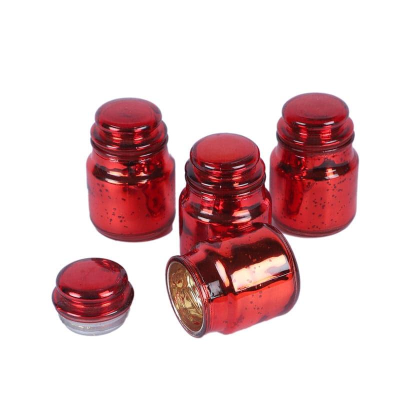 Tarusha Tealight Candle Holder (Red) - Set Of Four media 4