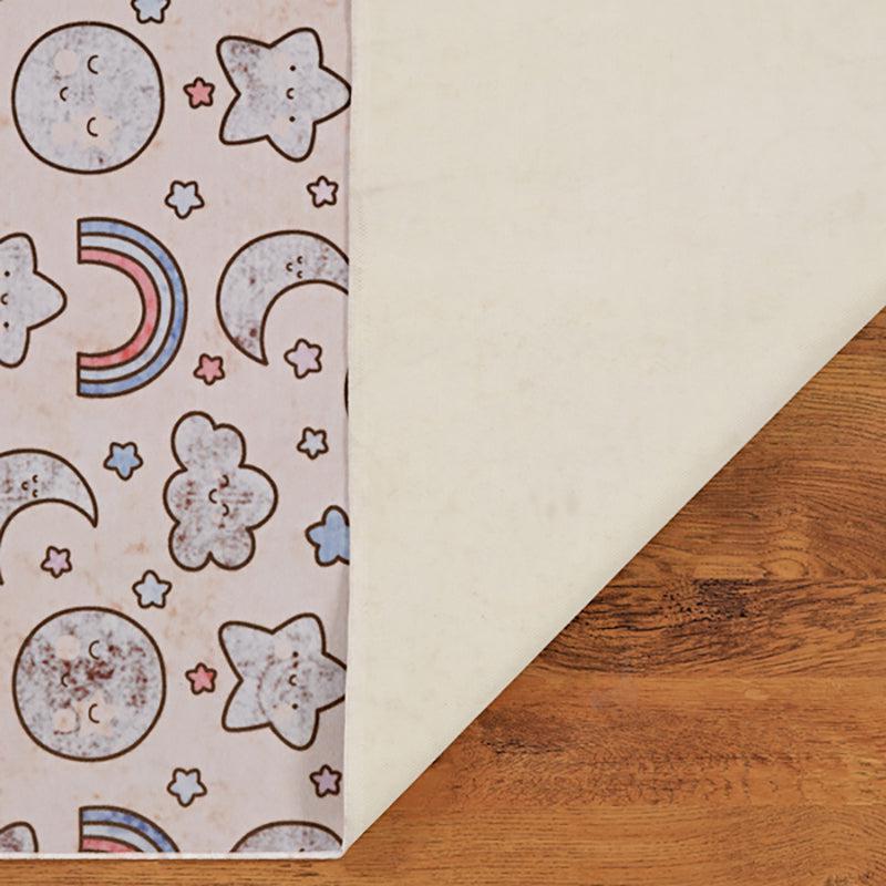 Lunar Light Lane Kids Polyester Anti-Skid Carpet - Pink & Ivory media 7