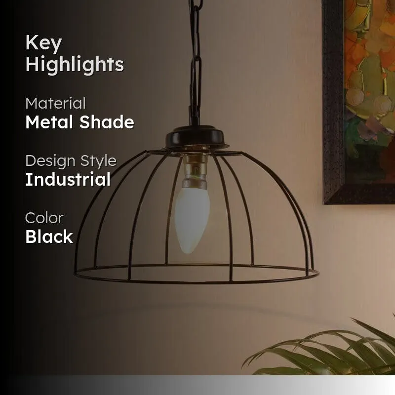 Inverted Umbrella Metal Ceiling Lamp media 2